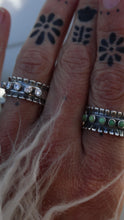 Load and play video in Gallery viewer, Turquoise and Diamonds Ruffle Ring
