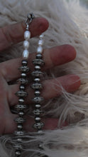 Load and play video in Gallery viewer, *PRE ORDER* Silver Flower Bead Necklace
