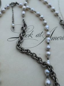 Silver and Pearl Necklace