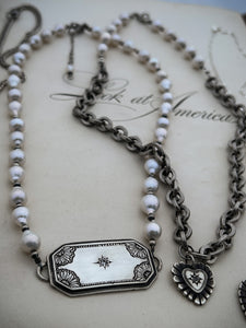 Silver and Pearl Necklace